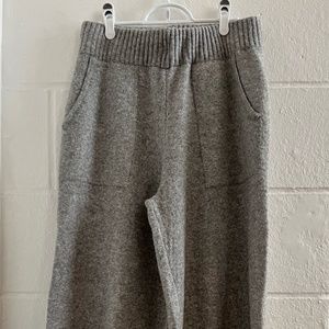 Grey knit wide leg pants from Zara, size M